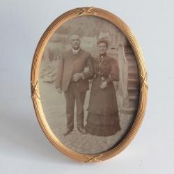 Ancien Cadre Porte photo laiton