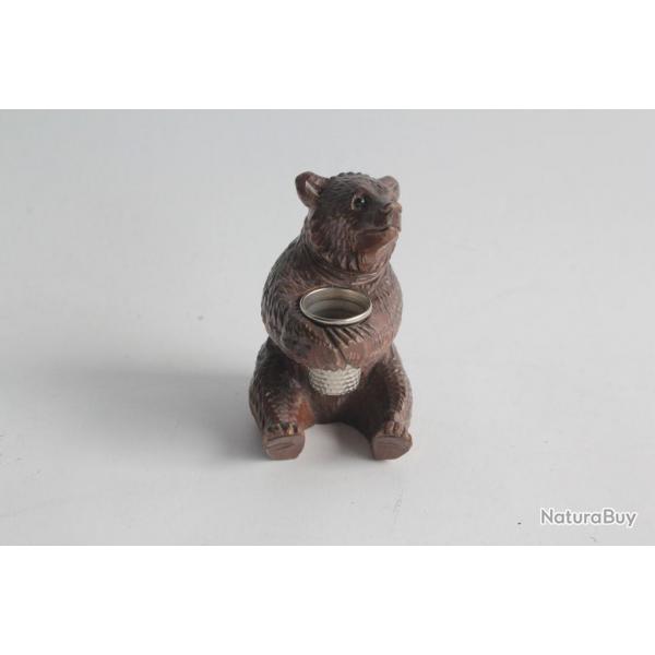 Porte d  coudre Ours bois sculpt Art populaire Fort Noire