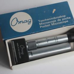 Ancien petit microscope de poche Omag Type 50