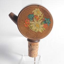 Bouchon à système boîte à musique bois peint Art Populaire