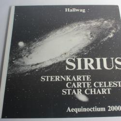 Carte céleste SIRIUS aequinoctium 2000.0