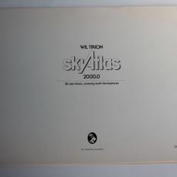 Carte du ciel SkyAtlas 2000.0 Wiltrion 26 cartes 1981 desk edition