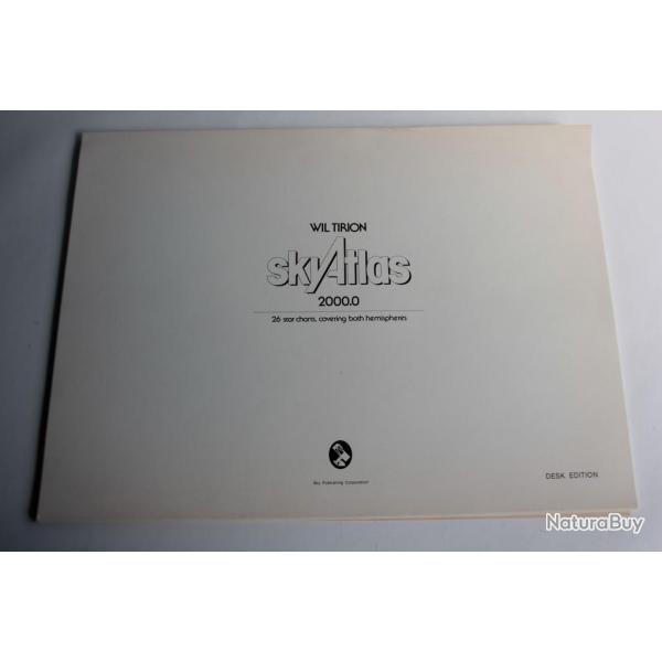 Carte du ciel SkyAtlas 2000.0 Wiltrion 26 cartes 1981 desk edition