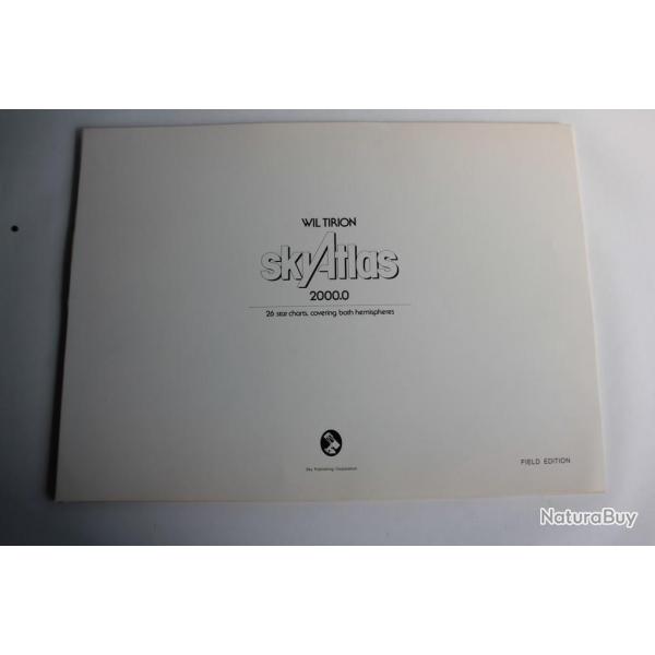 Carte du ciel SkyAtlas 2000.0 Wiltrion 26 cartes 1981 field edition