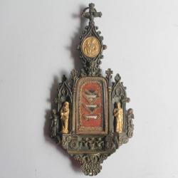 Croix reliquaire argent vermeil XIXe siècle