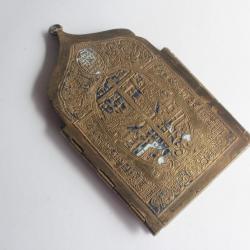 Icône quadriptyque bronze émaillé 12 Grandes fêtes Russie XIXe siècle