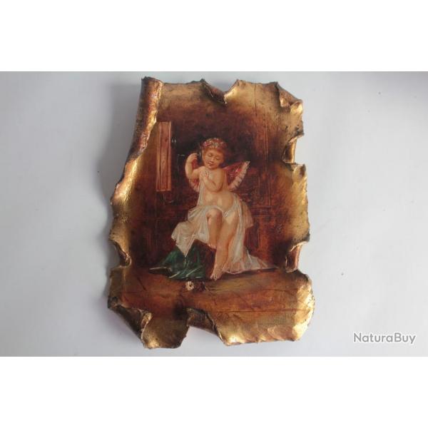 Peinture terre cuite angelot tlphone Napolon III Pr. Goldscheider