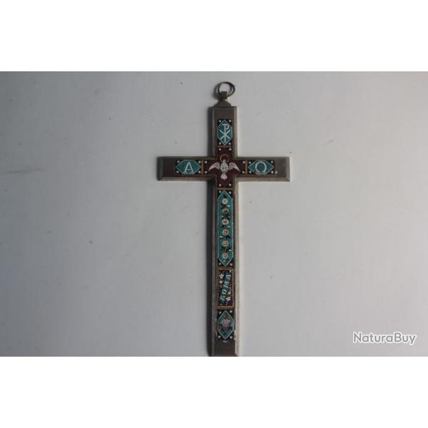 Ancienne Croix micro-mosaque Rome Italie