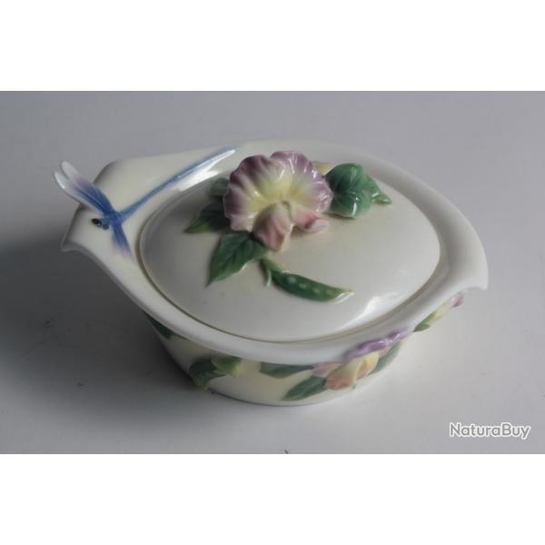Boite porcelaine Fleur Libellule Graff