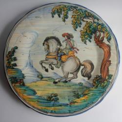 Assiette céramique Cavalier Talvera Espagne