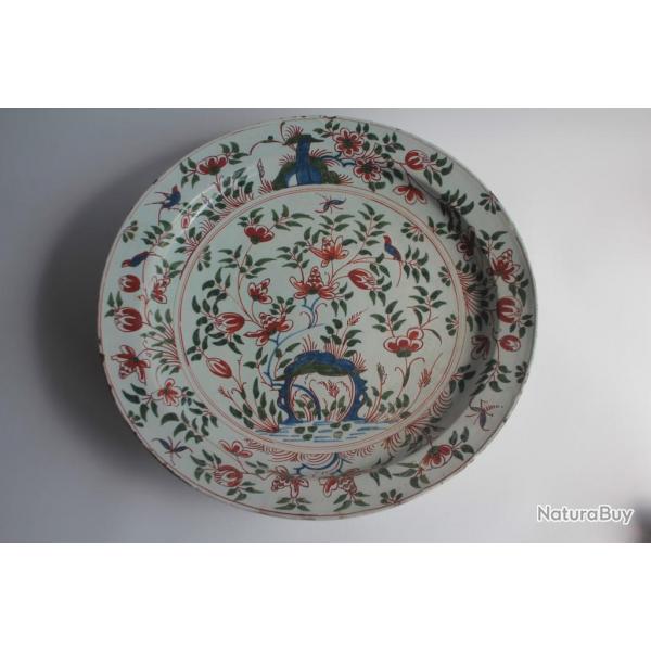 Plat faence Delft XVIIIe sicle