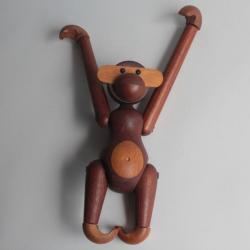 Singe vintage bois Kay Bojesen design Danemark 26 cm