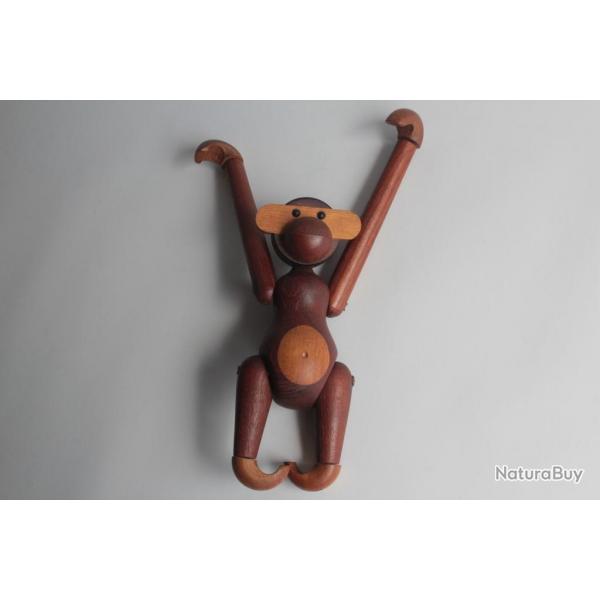 Singe vintage bois Kay Bojesen design Danemark 26 cm