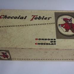 Boîte chocolat cacao Tobler carton papier lithographiée 1950
