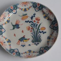 Assiette faïence Delft XVIIIe siècle