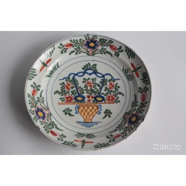 Assiette faence Delft XVIIIe sicle
