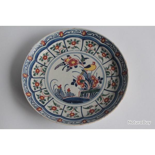 Assiette faence Delft XVIIIe sicle