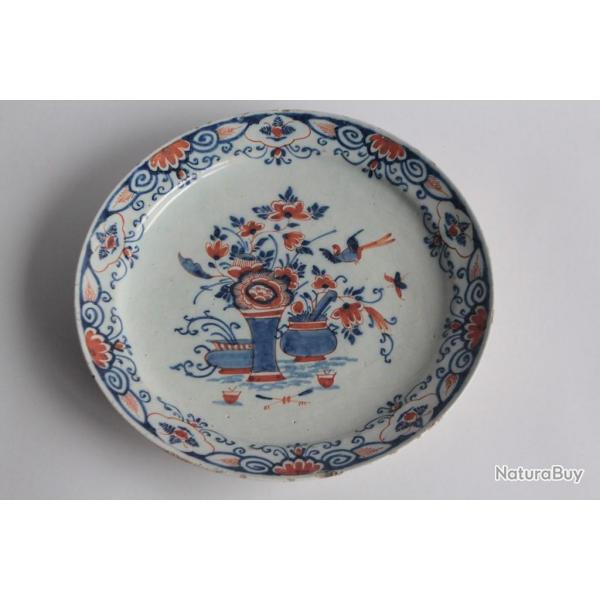 Assiette faence Delft XVIIIe sicle