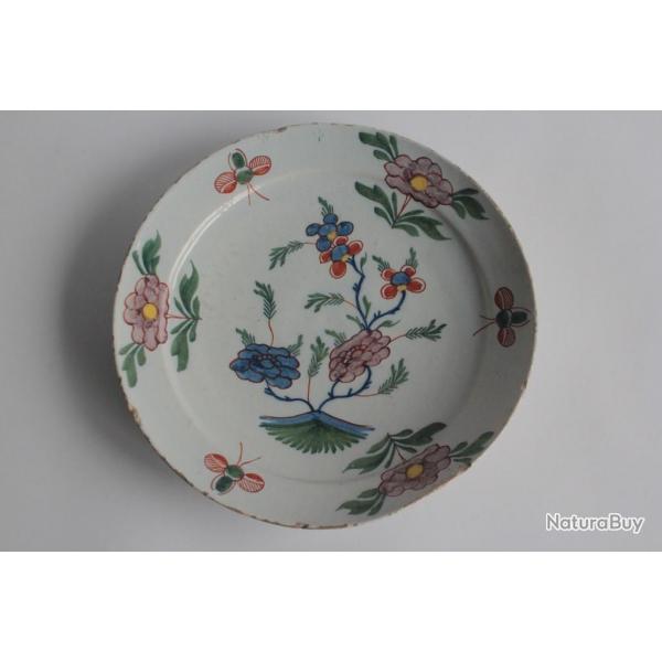 Assiette faence Delft XVIIIe sicle