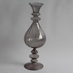 Vase verre soufflé fumé Italie 1960