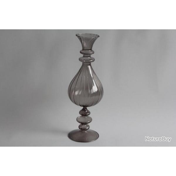 Vase verre souffl fum Italie 1960