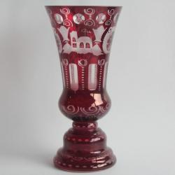 Vase cristal rouge Bohème