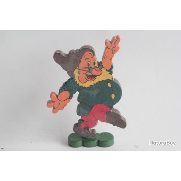Figurine en bois Prof blanche neige et les 7 nains Walt Disney