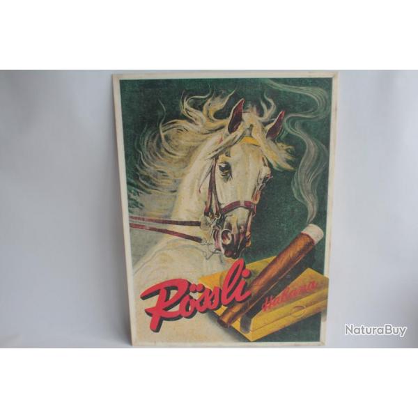 Plaque publicitaire Tabac Russli Habana Cigare