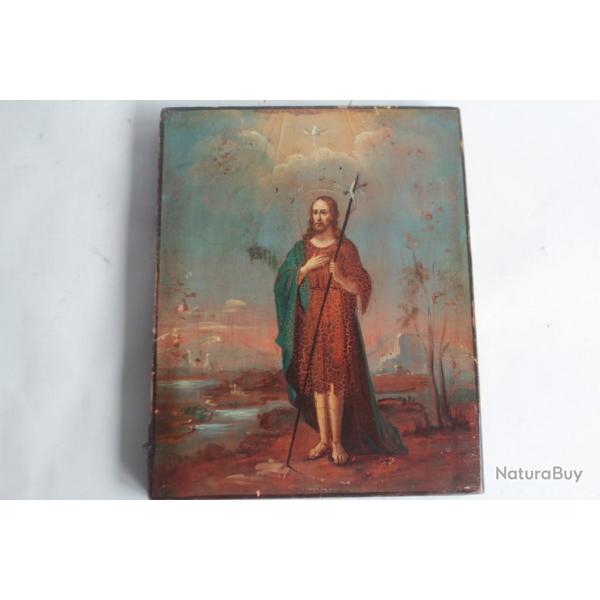 Icne orthodoxe russe Saint Jean-Baptiste XIXe sicle
