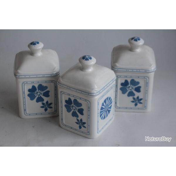 VILLEROY & BOCH 3 Pots porcelaine 12 cm FarmhouseTouch Blueflowers