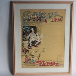 Ancien Menu Restaurant illustré Benoit Rue St Martin Paris A. Lesage