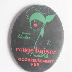 Miroir de poche publicitaire Rouge à lèvre Rouge baiser