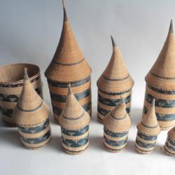 Paniers gigognes Tutsi Rwanda Burundi vannerie Afrique