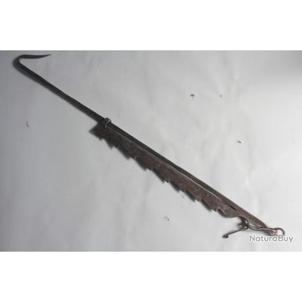 Crmaillre de chemine fer forg XVIIIe sicle Art populaire