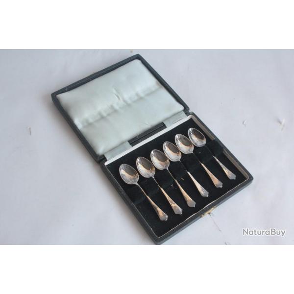 Six petites cuillres  moka argent anglais Robert Fead Mosley & Co