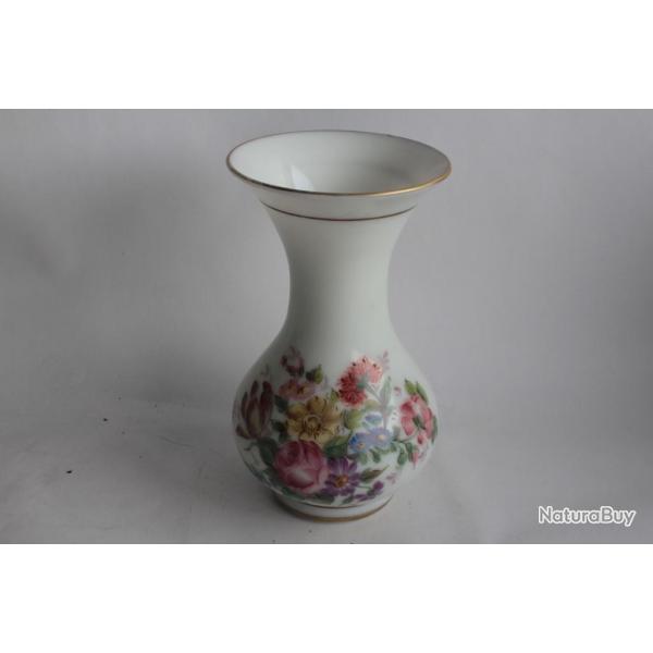 Vase opaline Fleurs peint main Napolon III