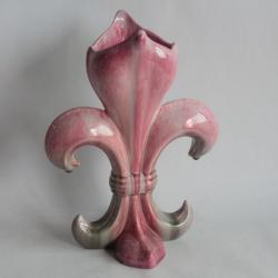 Vase barbotine Fleur de Lys Massier