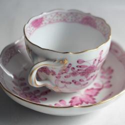 MEISSEN Tasse à café porcelaine Indian Flowers XIXe siècle