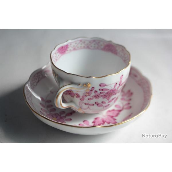 MEISSEN Tasse  caf porcelaine Indian Flowers XIXe sicle
