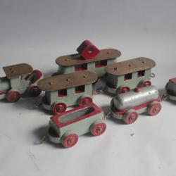 Ancien Train en bois Jouet