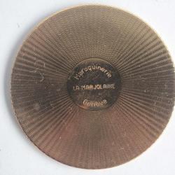 Miroir de poche publicitaire Maroquinerie La Marjolaine Genève Suisse