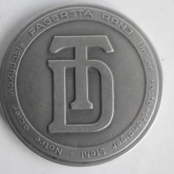 Miroir de poche publicitaire acier inoxydable Fagersta Suisse