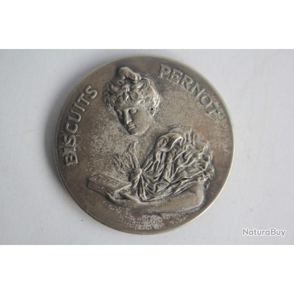 Miroir de poche publicitaire Biscuits Pernot