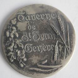 Miroir de poche publicitaire Taverne de St Jean Genève Suisse Vignes