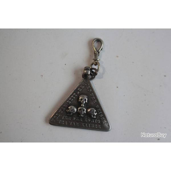 Pendentif argent Yale Skull and Bones Ttes de mort Socit secrte