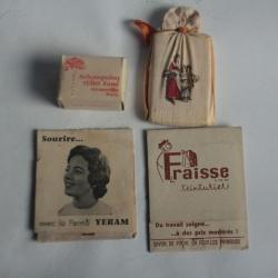 Lot 4 Savons de poche Feuilles Grenoville Yardley Primouss