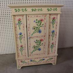 Armoire de poupée bois peint