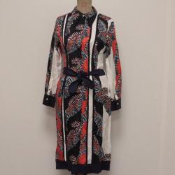 HERMES Robe soie Dragons T36