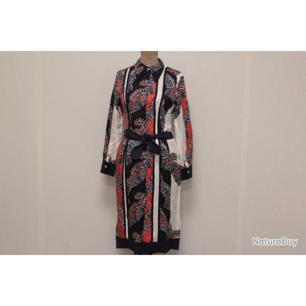 HERMES Robe soie Dragons T36