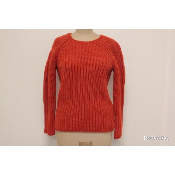HERMES Pull mailles orange cachemire T36